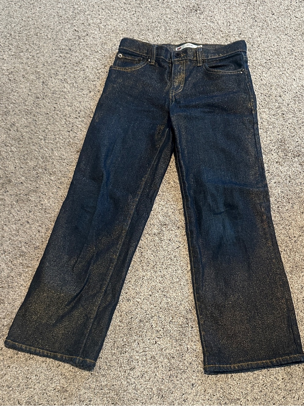 Girls Levi’s wide leg glitter jeans
